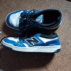 New Balance Kids Blue and White Sneakers with Black Accents